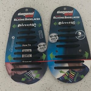 Black Elastic Silicone Shoelaces